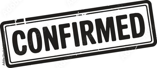 Confirmed stamp red grunge rubber seal official verification label