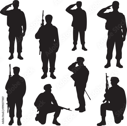 Soldier silhouettes