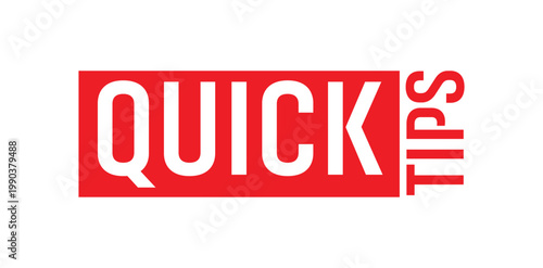 quick tips text information sign