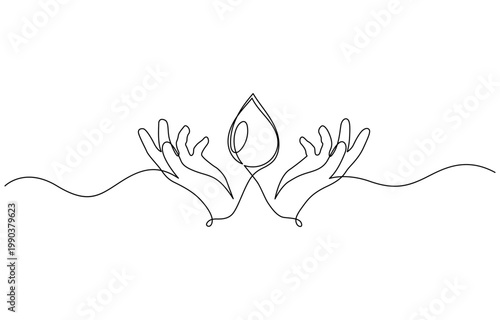 World blood donors day card drawn in one continuous line. Voluntary donation transfusion symbol human kindness, dedicated to medical charity 14 June. Editable stroke