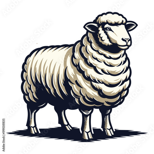 Sheep vector and illustration.