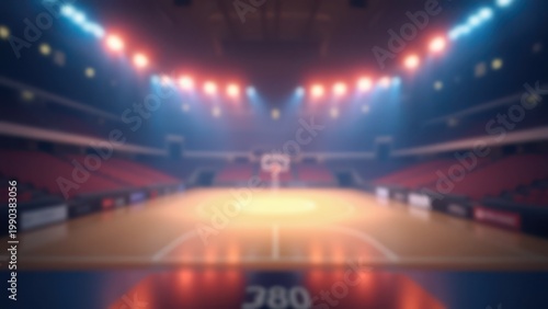 blurred indoor sports venue with bright lights vibrant arena background