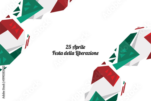 Translation: April 25, Liberation Day. National Day of Italy Vector Illustration. Suitable for greeting card, poster and banner.