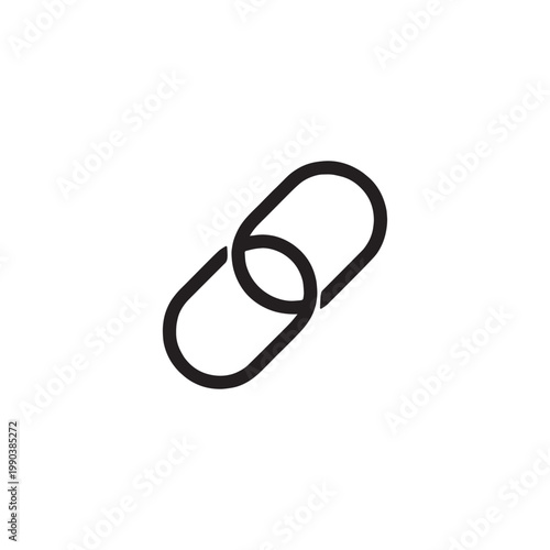 Minimalist Chain Link Icon for Connection