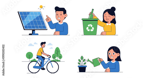 People Engaging in Sustainable Eco Friendly Activities and Environmental Protection Concepts.