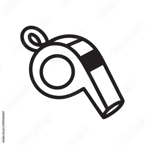 An illustration of a referee blowing a whistle during a sports event on a field with a loud noise.