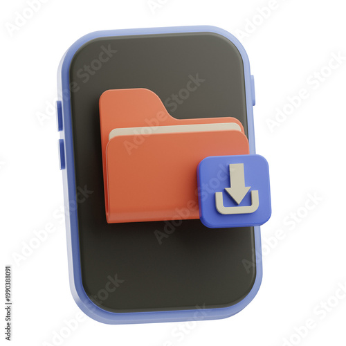 Mobile Folder Download Icon