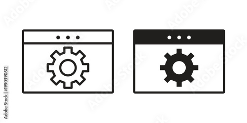 Software icon symbol vector elements for infographic web. EPS10