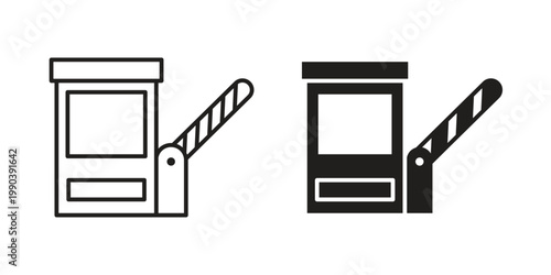 Toll road icon symbol vector elements for infographic web. EPS10