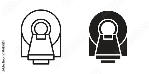 Tomography icon symbol vector elements for infographic web. EPS10