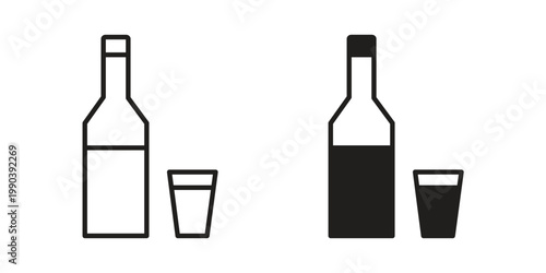 Vodka icon symbol vector elements for infographic web. EPS10