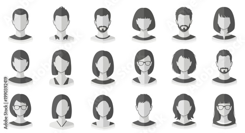 Diverse Group of People Faces.