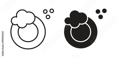 Washing dishes icon symbol vector elements for infographic web. EPS10