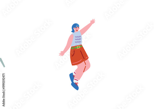 踊る女の子のイラスト