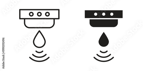 Water sensor icon symbol vector elements for infographic web. EPS10