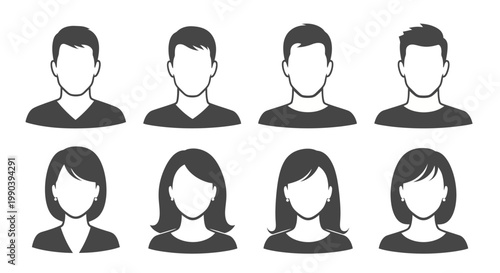 Group of Diverse People Faces.