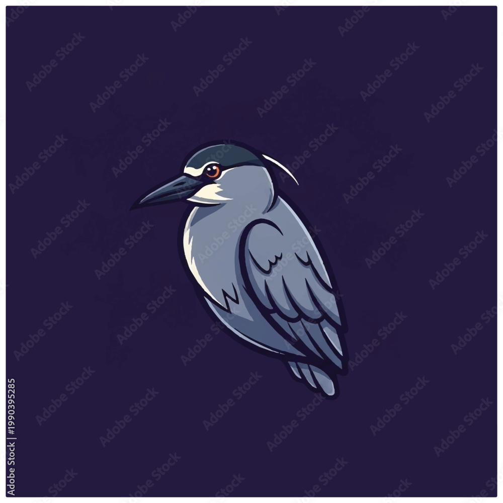 Obraz premium Illustration of a gray bird.