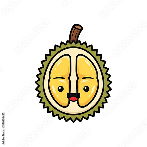 Cute Durian Cartoon.