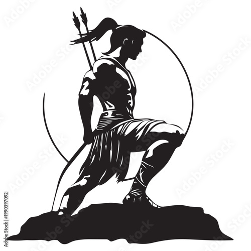 vector illustration of a warrior