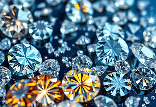 Sparkling diamond collection, various cuts and sizes,  luxury,   white diamonds