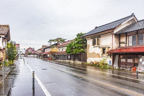 Street view of Kitakata Otazuki,  Important Preservation Districts for Groups of Traditional Buildings, Japan
