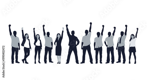 Group of people celebrating together outdoors.