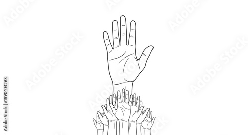 Hands stacked on top each other.