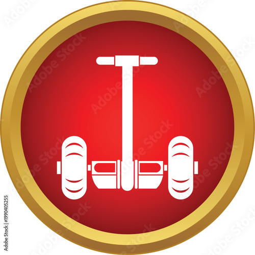 Self balancing electric scooter icon representing personal transportation and new technology