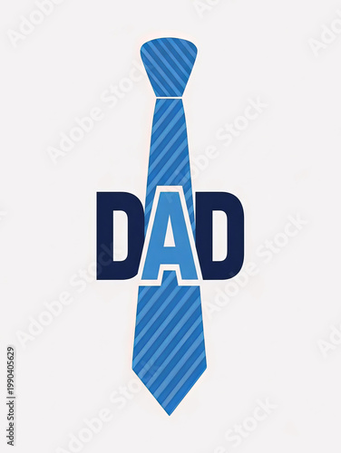 Creative tie design with the word dad incorporated into it