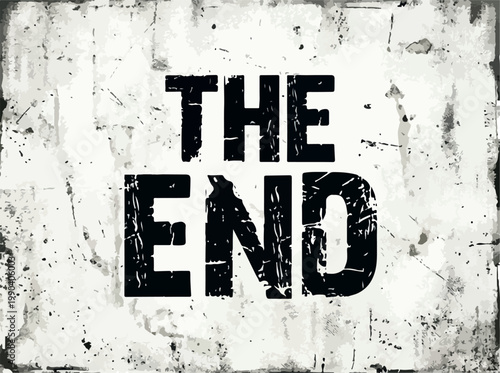 The End - Vector Drawing - Cinematic Movie Ending Scene Graphic - Resolution 1280x720 HD