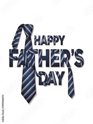 Creative tie design celebrating father's day with stylish typography
