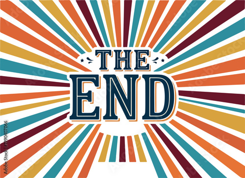 The End Vector Drawing A Striking Graphical Representation of Completion