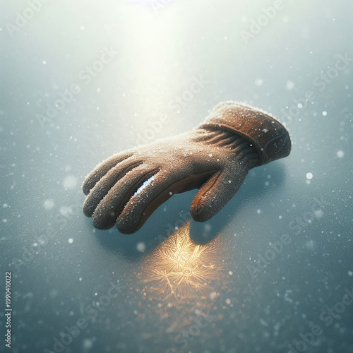 Lost Glove on Cracked Ice Silence