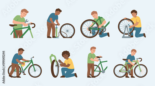 People Using Wheelchairs in Various Activities.