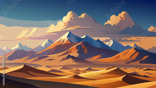 mountains in the morning