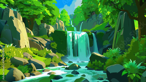 swimming pool in the forest