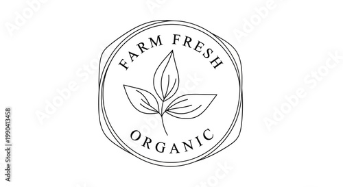 Organic Farm Fresh Logo Design.