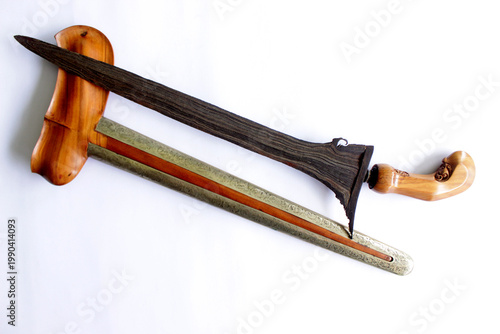 Billede på lærred keris or kris is tradional weapon of javanese people indonesia on white backgrou