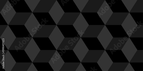 Cubic wall texture pattern. seamless cube grid hexagon technology background. Geometric pattern illustration mosaic, square and triangle wallpaper.