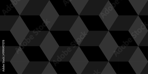 Illustration squares seamless geometric pattern with cubic shapes. Abstract geometric triangle background mosaic wallpaper.