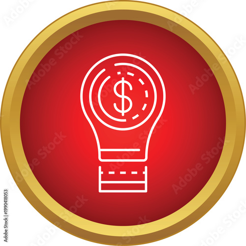 Light bulb with a dollar sign indicating a financial idea or profitable innovation