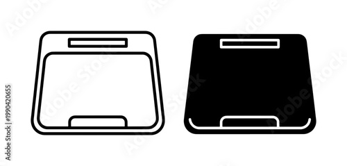 Digital Bathroom Scale Icon Set for Weight Measurement