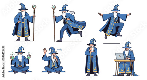 Collection of Wizard Poses and Actions.