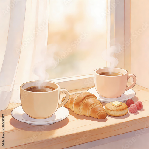  Cozy Breakfast Illustration Set