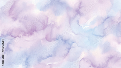 Soft pastel watercolor wash with blended pink, purple, and blue hues.
