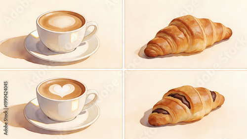  Cozy Breakfast Illustration Set