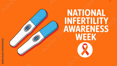 National Infertility Awareness Week orange ribbon pregnancy tests