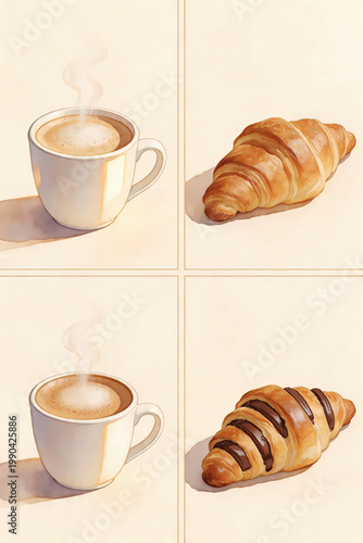  Cozy Breakfast Illustration Set