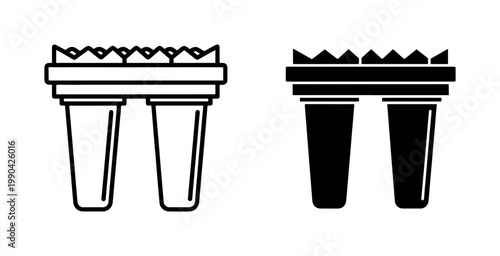 Dual Water Filter System Icon Set