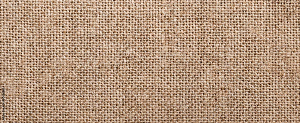 Fototapeta premium Elegant beige fabric texture background featuring a delicate linen weave for versatile design projects.